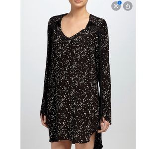 Maison Scotch Fringed Star Print Dress Size 1